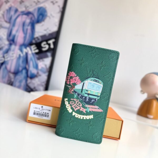 Louis Vuitton 'Japan Train' Graphic Brazza Wallet