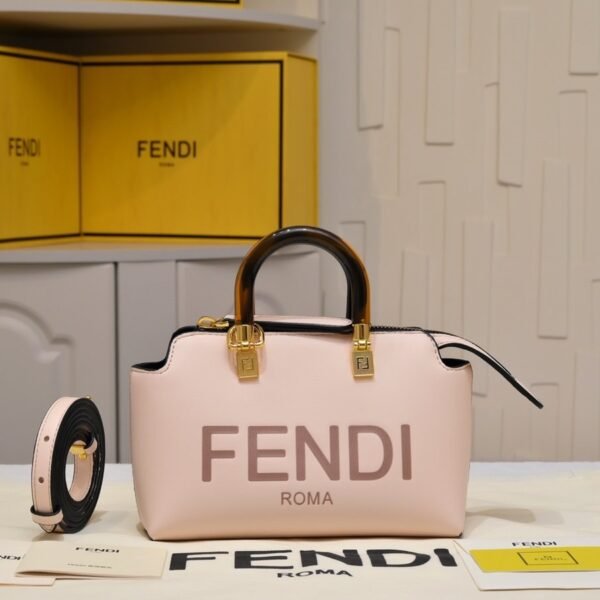 Fendi By The Way Mini Leather Boston Bag