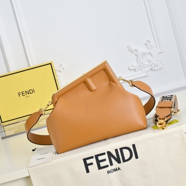 Fendi First FF Jacquard Shoulder Bag