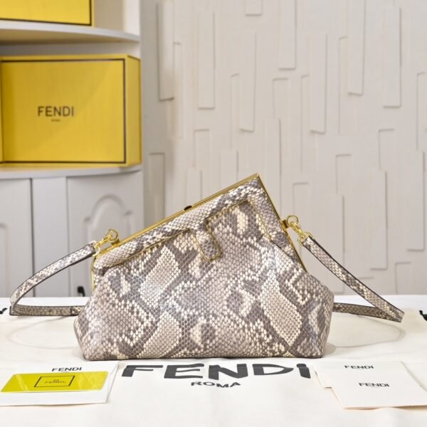 Fendi First FF Jacquard Shoulder Bag