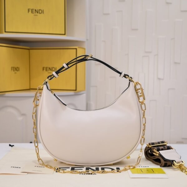 Fendi Fendigraphy Small Leather Hobo Bag