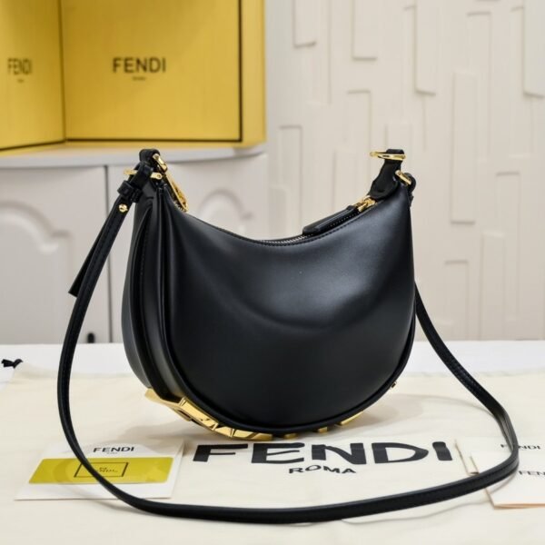 Fendi Fendigraphy Mini Crescent Shoulder Bag