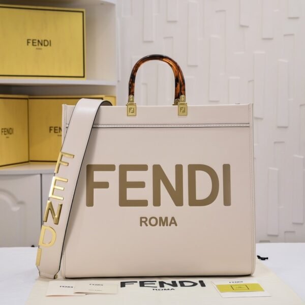 Fendi Sunshine Large Leather Tote Bag