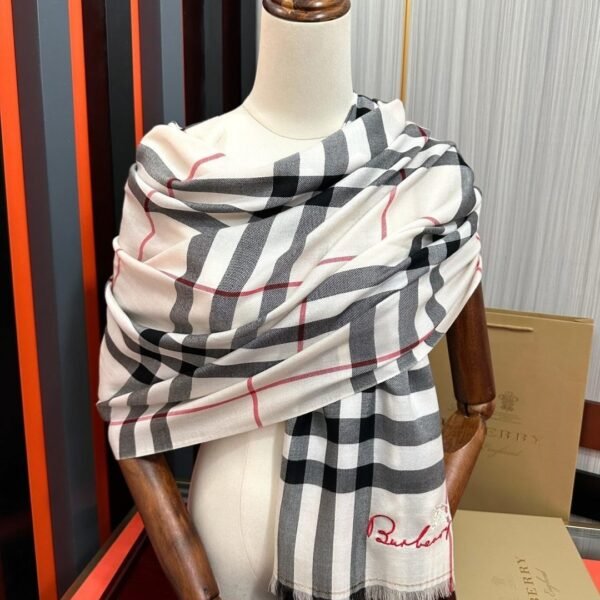 Burberry Cashmere Check Shawl