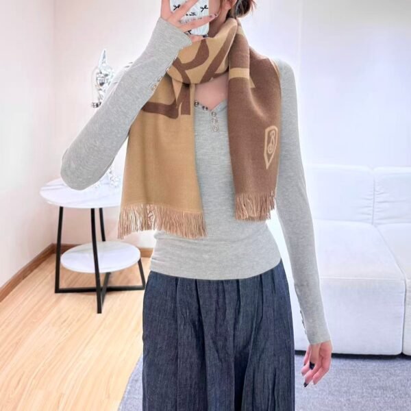 Burberry Cashmere Monogram Skinny Scarf