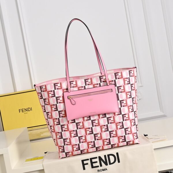 Fendi Roll Reversible FF Jacquard Tote Bag