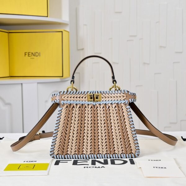 Fendi Baguette FF Jacquard Medium Shoulder Bag