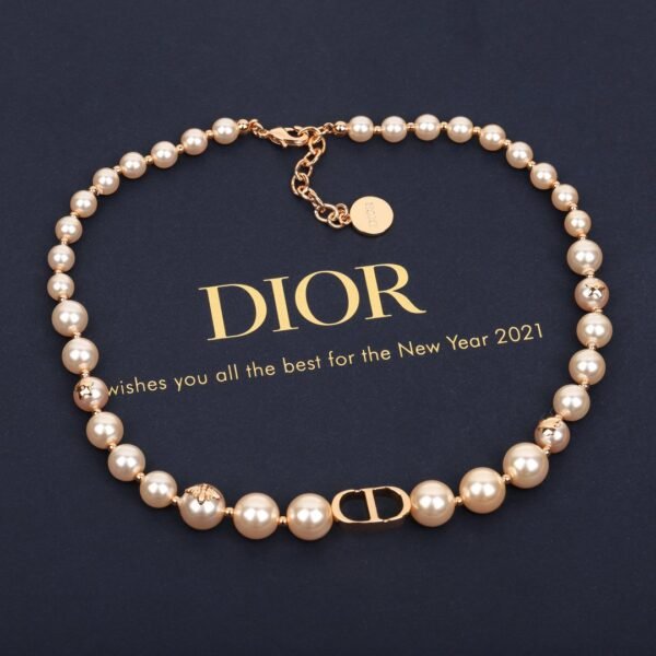 Dior Bee Pearl CD Necklace