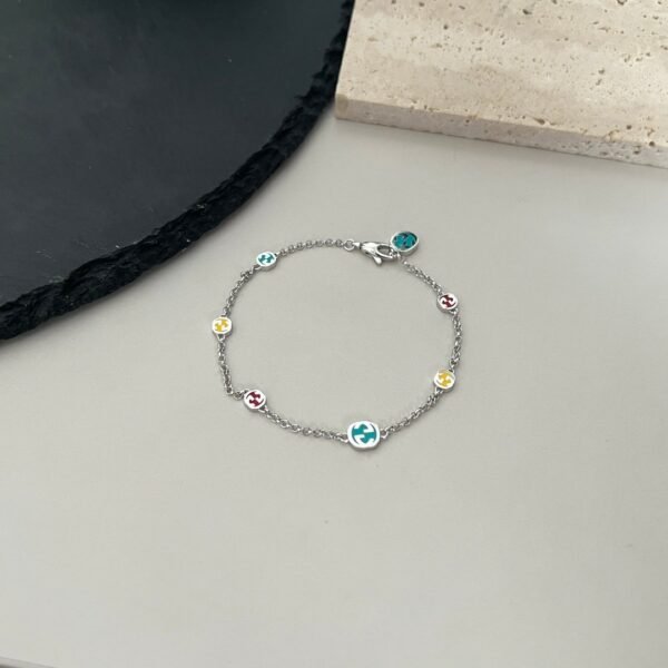 Gucci Interlocking G Multicolor Enamel Bracelet
