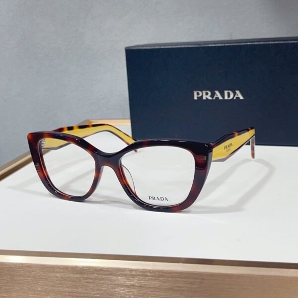 Prada Cat Eye Optical Glasses Tortoise Frame Brown Pattern