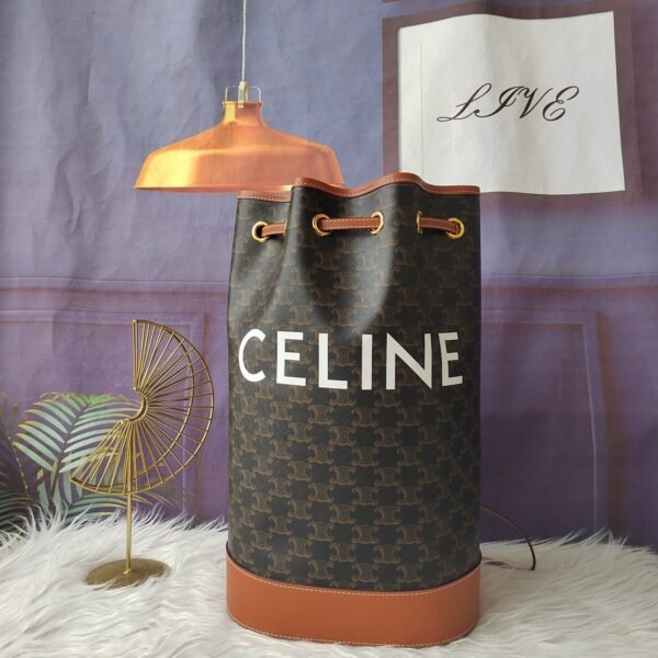 Celine Triomphe Monogram Bucket Backpack