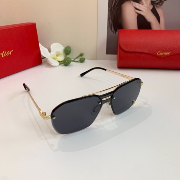 Cartier Rectangle Metal Sunglasses
