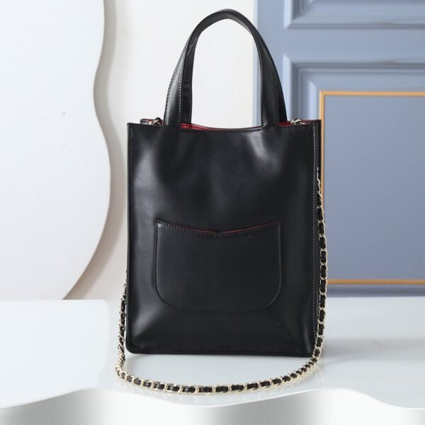 Chanel Calfskin Chain Tote Bag