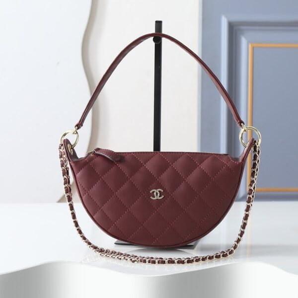 Chanel Quilted Half-Moon Shoulder Bag