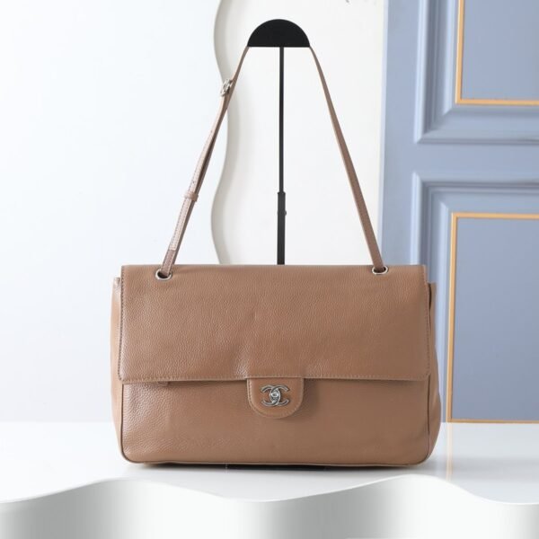 Chanel Grained Calfskin Flap Shoulder Bag