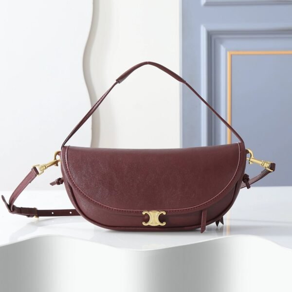 Celine Soft Triomphe Halfmoon Shoulder Bag