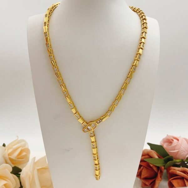 BVLGARI Gold Serpent Y-Drop Necklace