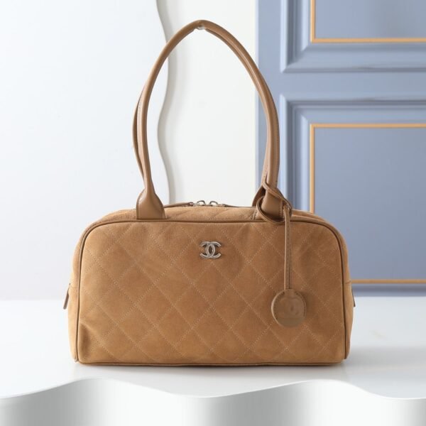 Chanel Suede and Calfskin Bowling Bag