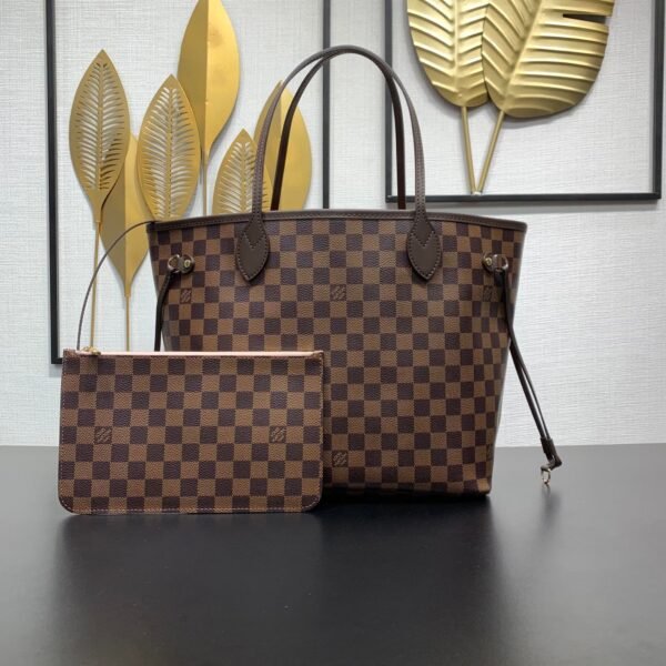 Louis Vuitton Neverfull MM Damier Ebene Canvas Tote Bag
