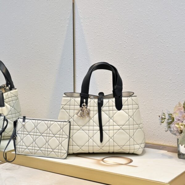 Dior Toujours Cannage Cowhide Leather Tote Bag