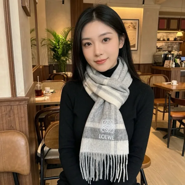 Loewe Plaid Cashmere Shawl