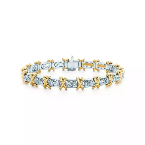 Tiffany & Co. Schlumberger Four-Diamond Cross Bracelet