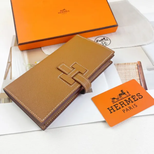 Hermes H Passant Toutenmainte Epsom Calfskin Long Wallet