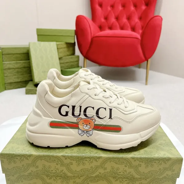 Gucci Rhyton Bear Print Sneakers