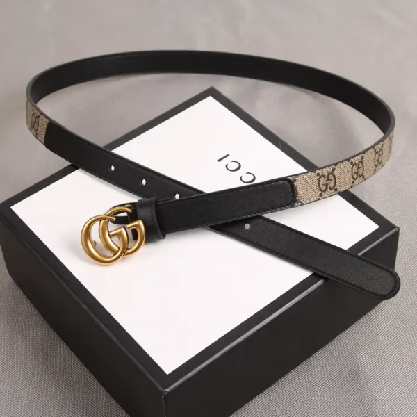 Gucci Monogram Leather Belt