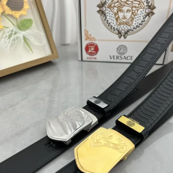 Versace Medusa Buckle Leather Belt