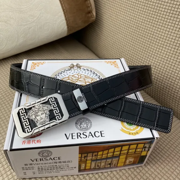 Versace Medusa Buckle Leather Belt