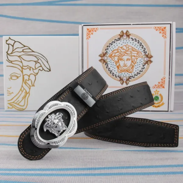 Versace Medusa Buckle Leather Belt