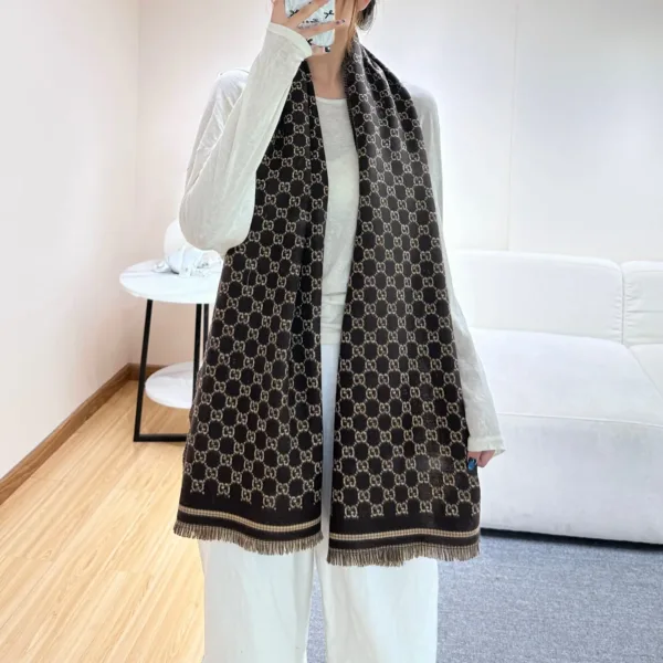Gucci Monogram Wool-Silk Shawl