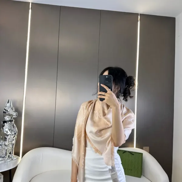 Gucci GG Monogram Velvet Giant Square Scarf
