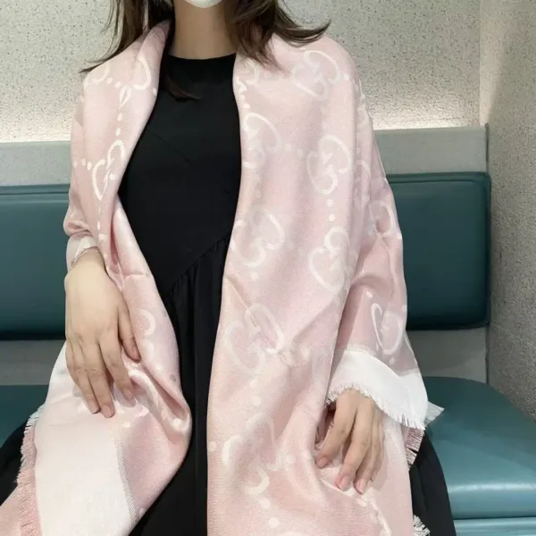 Gucci Monogram Cashmere-Silk Blend Shawl