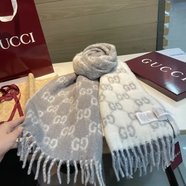 Gucci Monogram Alpaca Wool Blend Shawl