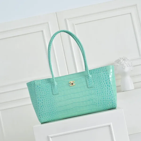 Chanel Embossed Leather Tote Bag