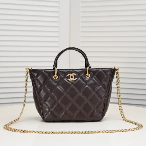 Chanel Quilted Lambskin Top Handle Bag