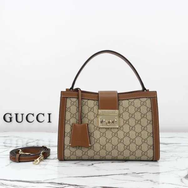 Gucci GG Supreme Padlock Top Handle Bag