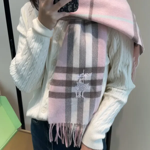 Burberry Check Wool Shawl