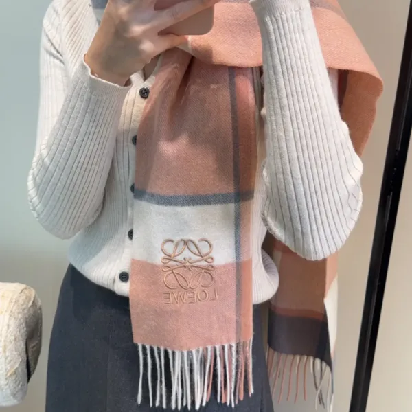 Loewe Check Wool Shawl