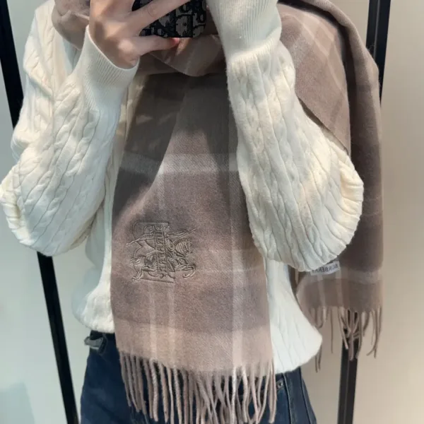 Burberry Check Wool Scarf