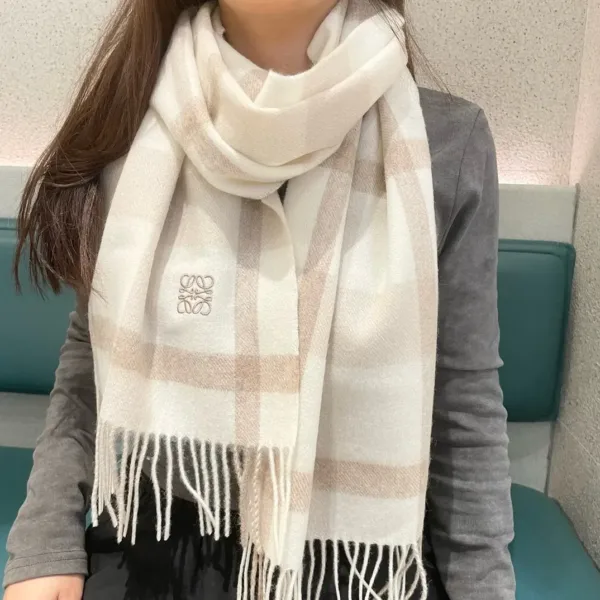 Loewe Check Cashmere Shawl