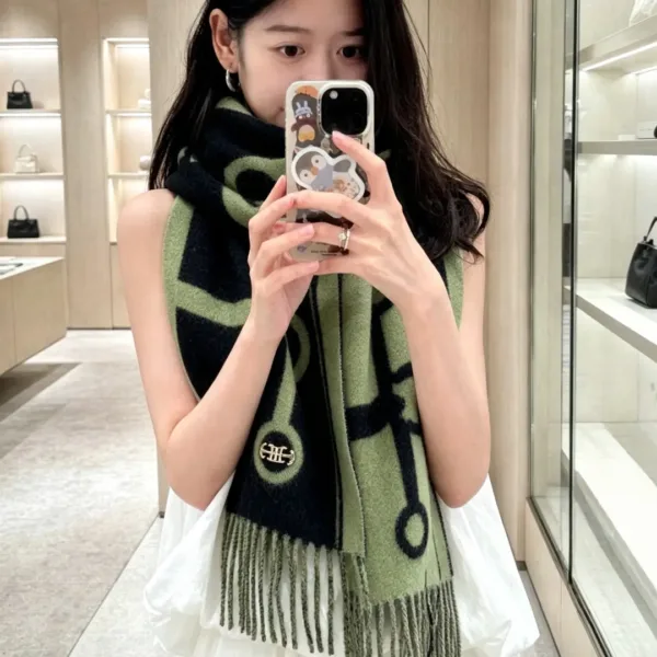Hermes Casaque Mors Cashmere Scarf